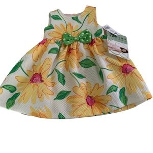 Bonnie Jean Sunflower Sleeveless Dress Size 18 months NWT